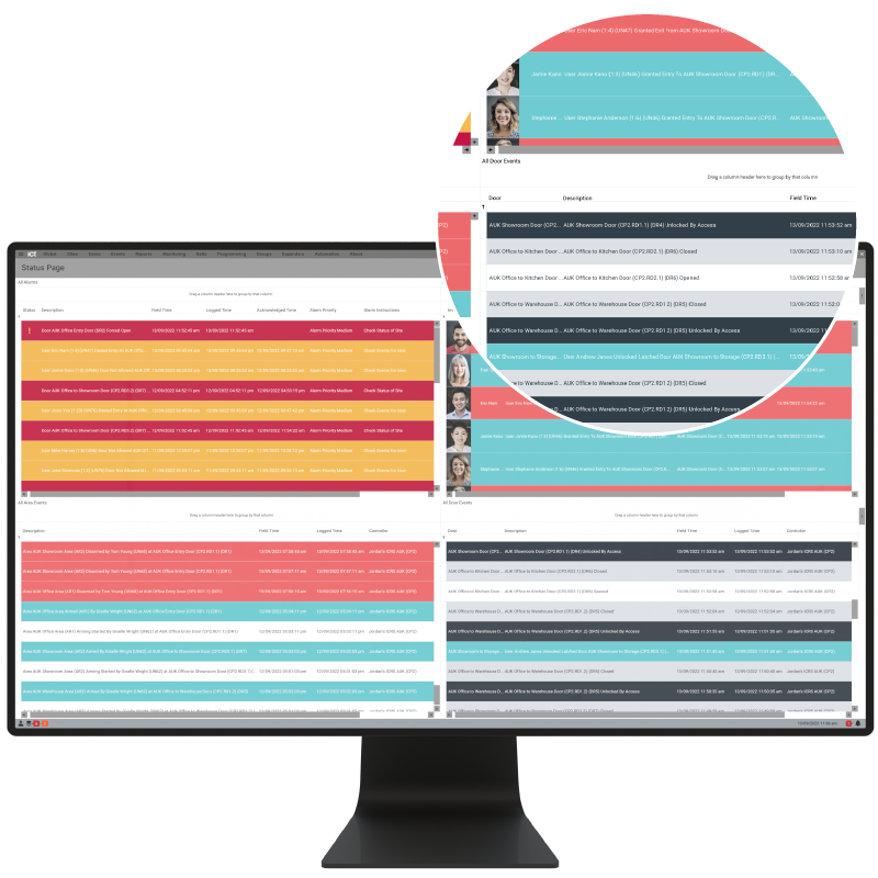 Events in GX status page