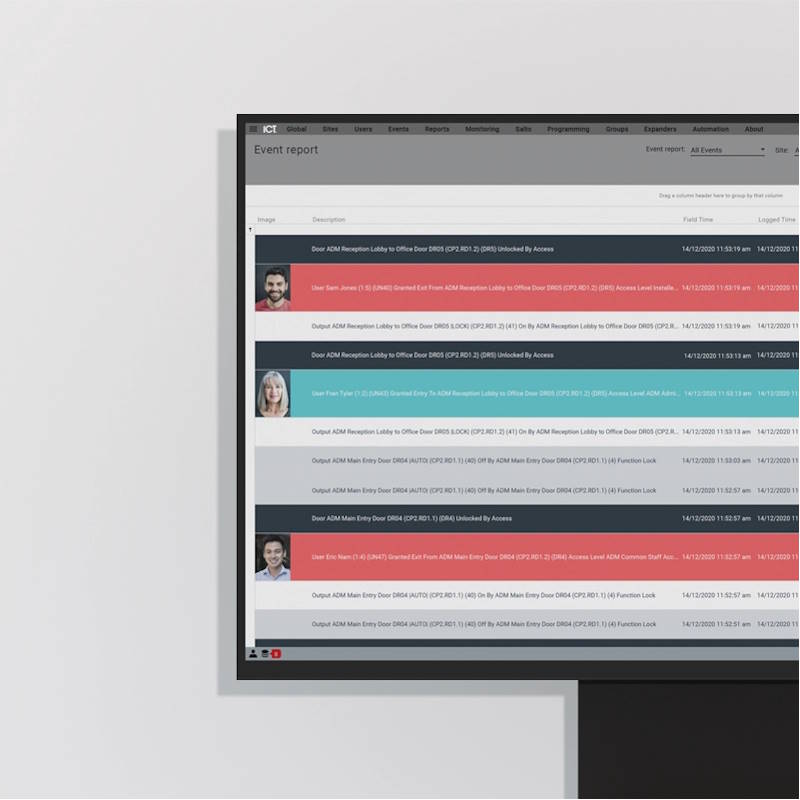 a computer screen showing the ICT data sync service